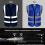 10 Pack Blue Reflective Safety Vest ANSI Class 2 Breathable Mesh with 5 Pockets and Custom 4