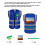 10 Pack Blue Reflective Safety Vest ANSI Class 2 Breathable Mesh with 5 Pockets and Custom 5