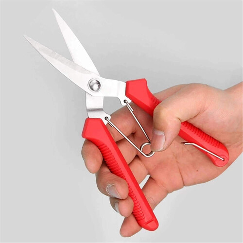 Garden Shears with Ergonomic Comfort Grip, Precision Bypass Cutting, Sharp Blades for Hedges