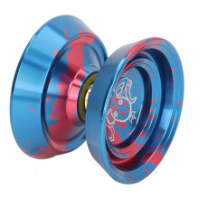 Unresponsive Yoyo for Advanced Tricks, Professional Aluminum Alloy Yoyo Ball with Glove and Extra Strings, Blue