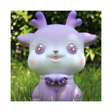 Purple Piggy Bank for Kids Cute Fawn Coin Bank Unbreakable Vinyl Money Bank Ideal Gift Decoration