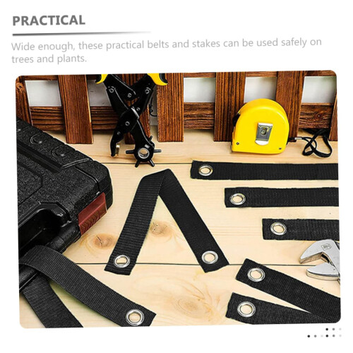 2 Sets Nylon Tree Support Straps and Tree Staking Kit, BarkSafe, WeatherResistant, Reusable 2