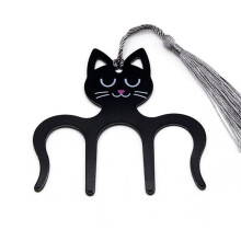 Sheet Music Page Holder for Piano, Cute Black Cat Metal Music Book Clip, Hands AntiFlip Design