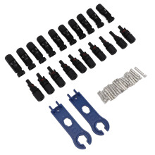MC4 Solar Panel Connectors 10 Pairs Waterproof Quick Plug Male Female Set with Spanners for Outdoor Use