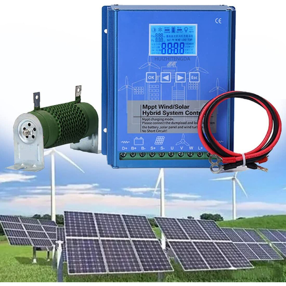 48V Mppt Wind Solar Hybrid Charge Controller With Lcd Display And Dump Load For Lithium Battery 9073542836827
