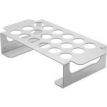 Stainless Steel Jalapeno Grill Rack and Chicken Leg Roasting Rack with Handle, 18Slot BBQ Smoker Oven Compatible
