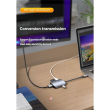 6 in 1 USB C Hub Type C 3.0 Adapter Naar -Compatibele TF-Kaart PD Snellader Splitter USB Docking Stations HUB