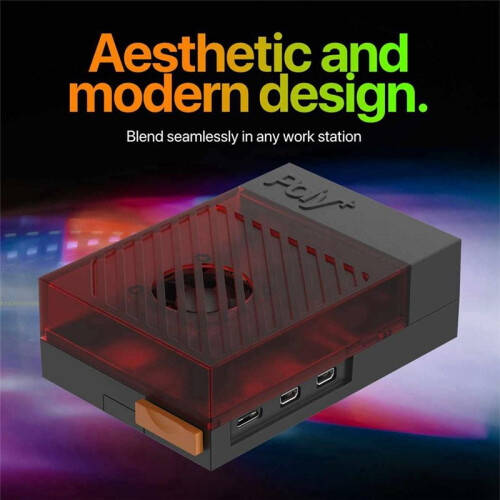 ForRaspberry Pi 5 Case with Active Cooler Enhanced Protection Durable Design Easy Assembly Perfect Fit Black 2