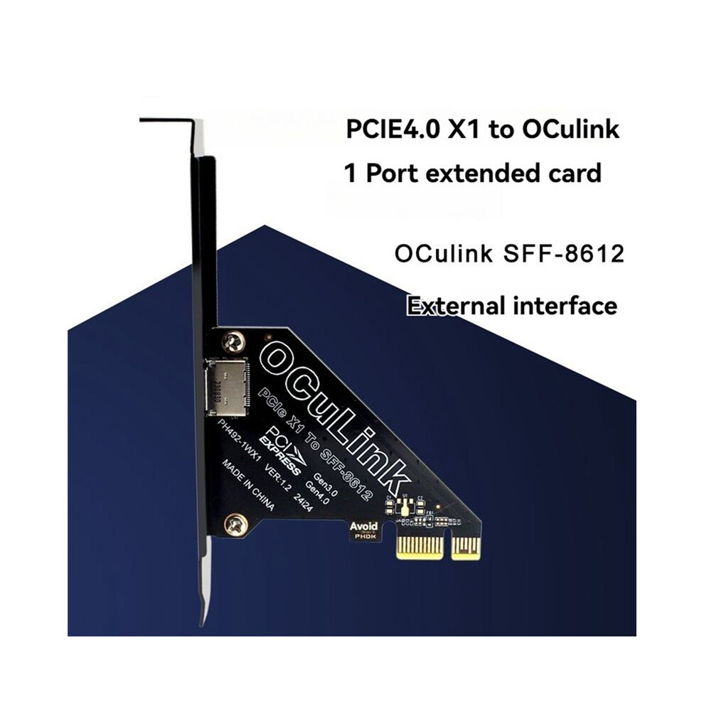 Pcie4.0 X8 To 2Port Sff8611&8612 Oculink Expansion Card To Sff-8639 U.2 Ssd For External Card For Win/Linux 6031598862040