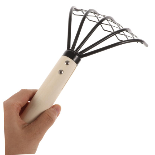 2pcs Clam Rake and Digging Tool with Ergonomic Wooden Handle, Durable Claw Design for Beach Shellfish 2