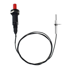 Piezo Ignition Kit Propane Push Button Igniter with Threaded Ceramic Electrode for Gas Fireplace Oven Heater 1 Pack