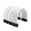 Modular Power Extension Cable Set for Computer Case High Flexibility Efficiency for Computer Cases Mining Rigs White 1