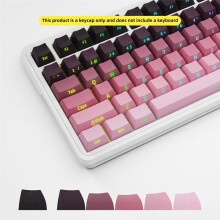 136 Keys OEM-Profile PBT Keycaps Gradient Translucent Side Engraved Key Caps for Gaming Mechanical Keyboard C