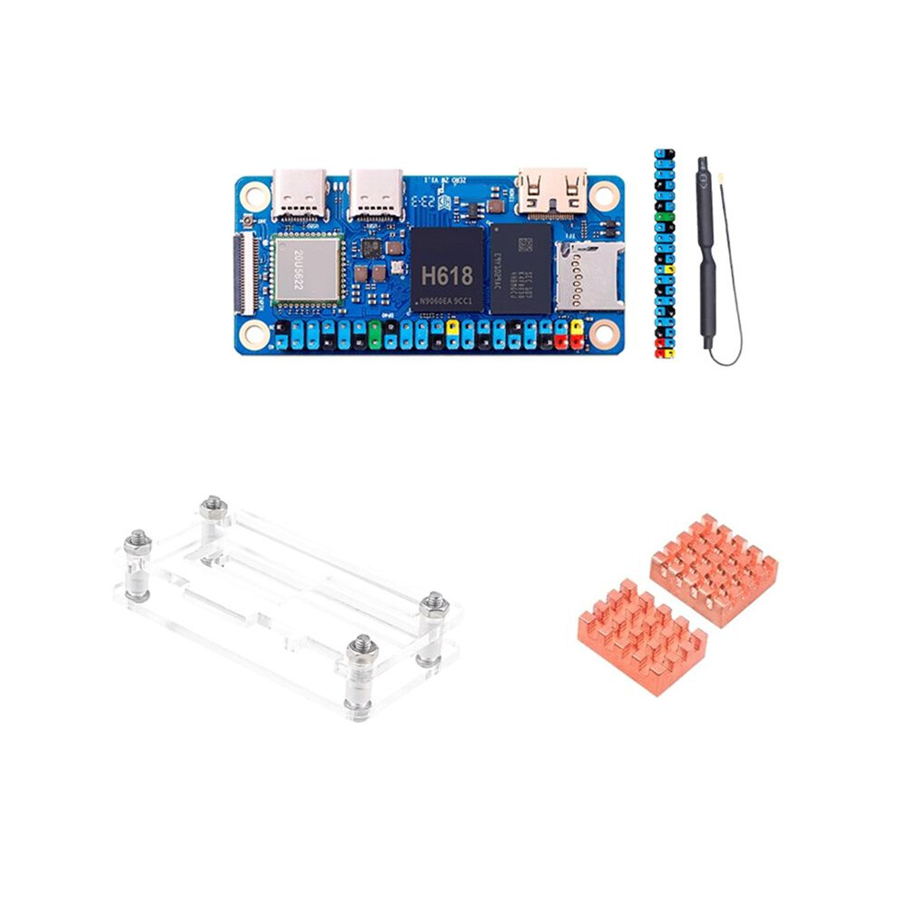 For Pi Zero 2W 1.5Gb Ram H618 Quad-Core Cortex-A53 For Pc Wifi5+Bt5.0 Ble Optional Case Orange 6032950605107