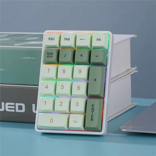 21Keys  Keyboard 2.4G Wireless Number Pad Mechanical Numeric Keypad for Accounting Numpad Gaming ProgrammingKeypad A