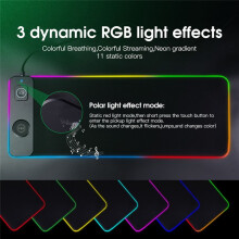 3-in-1 Magnetic Wireless Charging Mouse Pad Office Desk Pad Wireless Charging Luminous Mouse Pad Gaming Mousepad