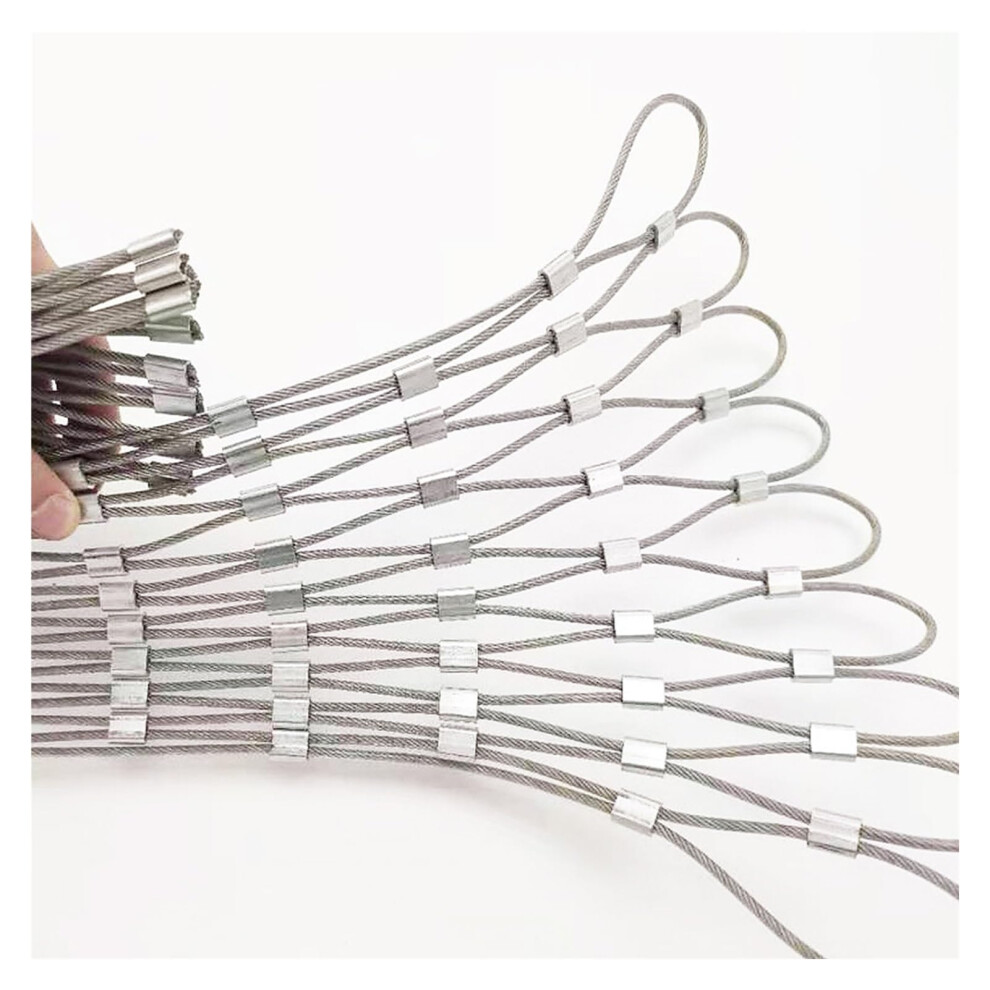 304 Stainless Steel Wire Rope Netting 0.8X8m, Flexible Cable Mesh For Balcony Safety, Zoo Cage And Plant Climbing 9092120317770
