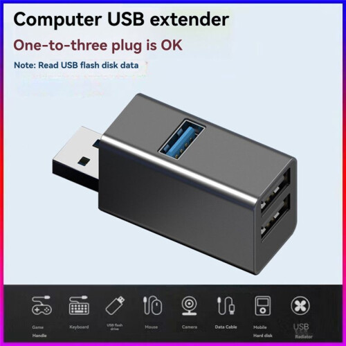 USB Hub Plug  Data Hub Anti-Interference 3  USB3.0 Expander Sturdy 3-in-1 USB 3.0 Hub Adapter Laptop Accessory 2