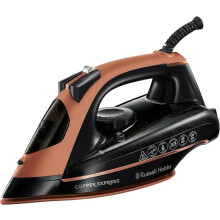 Russell Hobbs Steam Iron - Copper Infused soleplate, 150g Steam Shot, 40g Continuous Steam, Vertical steam function,Self-clean, Anti-calc