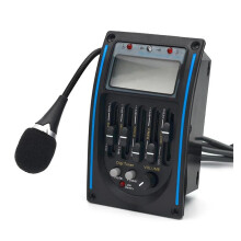 10 Sets 5 Band Acoustic Guitar Pickup EQ Preamp with LCD Tuner and Builtin Microphone System