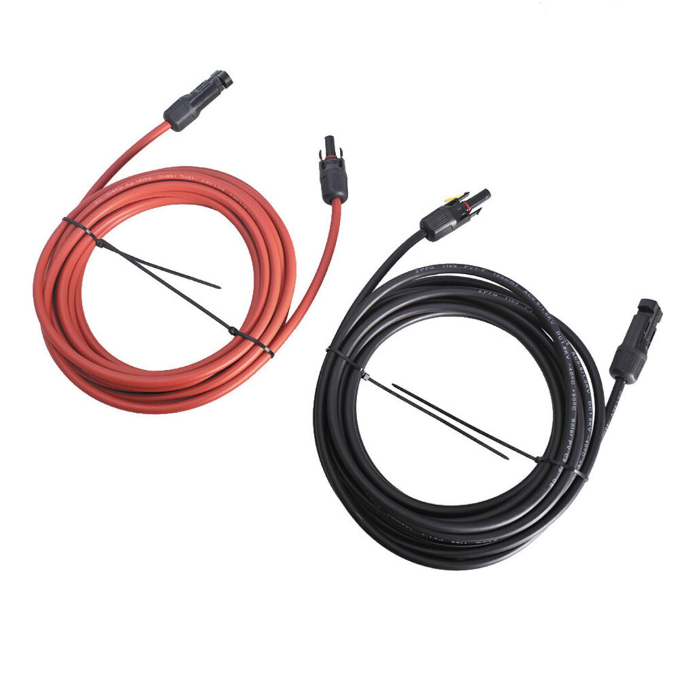 25Ft 12Awg Solar Extension Cable Pair Mc4 Quick Plug Red And Black Wire For Solar Panel Connection 9330225159483