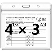 Clear Vinyl Card Holder with Waterproof Resealable Zip, Durable Transparent ID Badge Protector 5 Pack