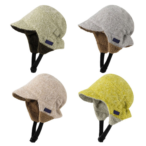 Windproof Plush Ear Flap Cap Ear Cover For Cycling-light green 1