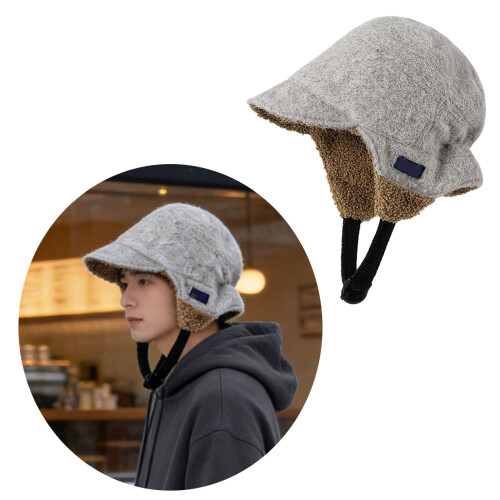 Windproof Plush Ear Flap Cap Ear Cover For Cycling-light green 2