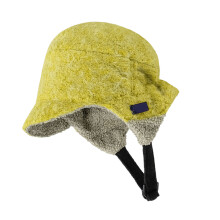 Soft Fleece Ear Flap Trapper Hat For Men Women Kids-Yellow