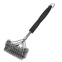 18 Inch Bristle Grill Cleaning Brush with Stainless Steel Scraper, Safe Heavy Duty BBQ Tool