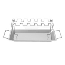 Stainless Steel Chicken Leg and Wing Rack 14Slot Detachable Holder for Grill Smoker Oven BBQ