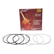 Black Nylon Acoustic Guitar Strings Set, Light Gauge Copper Core for Clear Balanced Sound