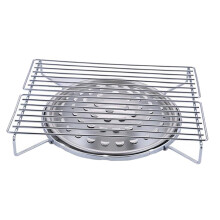 Stainless Steel Camping Grill Rack with Easy‑Clean Surface, Dual‑Function BBQ Grate for Outdoor Picnic