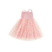(6-9 Months, Pink) Robe d'été pour bébé fille, imprimé marguerites, en tulle, parfaite pour une fête à la plage. Vêtements mignons.