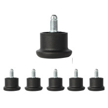 Office Chair Casters 5pcs Set with Screw Fixed Design and Non‑Rotating Thickened Foot Pads for Stable Support