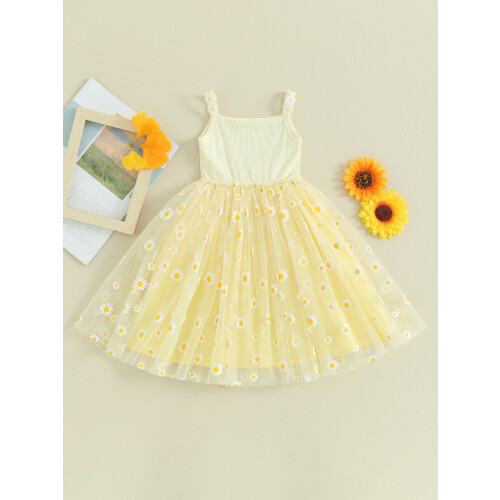 (6-9 Months, Yellow) Robe d'été bébé Vêtements mignons. 1