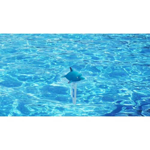 Floating Pool Thermometer Dolphin Design Shatter Resistant with String for Swimming Pools and Spas 2