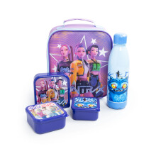 KPop Demon Hunters Lunch Bag Bottle and 3 Snack Pot (Girls Multicoloured)