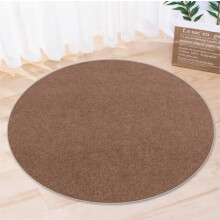 Round Office Chair Mat 31inch Khaki NonSlip Microfiber Rug for Hardwood Floor ScratchResistant