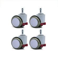 Office Chair Casters with SelfLocking Brake System, Silent PU Wheels, 360 Swivel, 4Piece Set