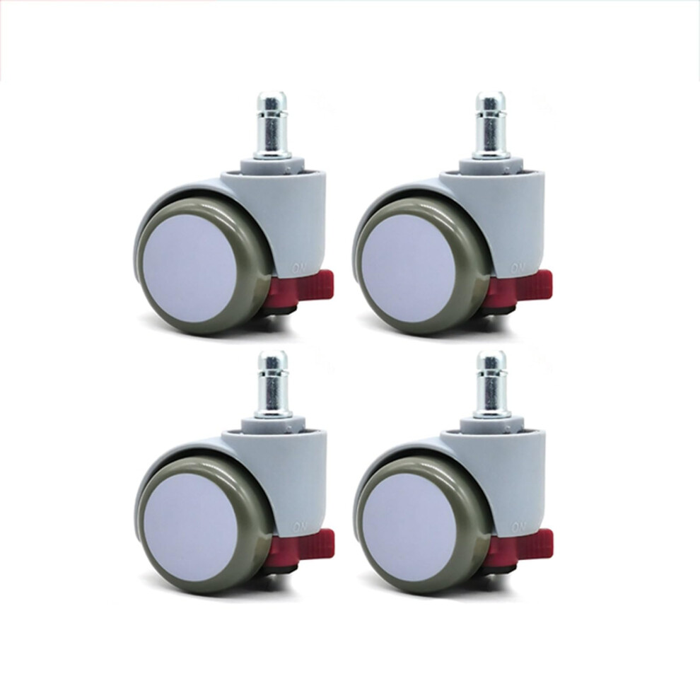Office Chair Casters With Selflocking Brake System, Silent Pu Wheels, 360 Swivel, 4Piece Set 9092120319057