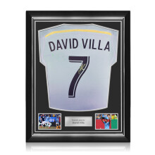 David Villa Signed Original New York City FC 2015-16 Authentic Football Shirt. Superior Frame