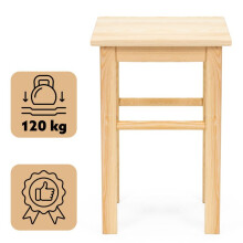 Banco de madeira - SPRINGOS - WF0002 - pinho natural - assento perfilado - carga 120 kg