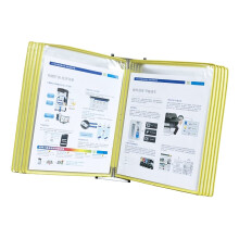 Wall Mount Display Rack A4 with 10 DoubleSided Panels, Durable Metal Support, Fast Document Access