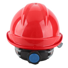 V-Type ABS Safety Hard Hat, Red, with Lens
