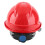 V-Type ABS Safety Hard Hat, Red, with Lens 1