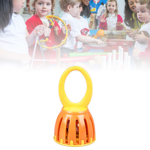 W215 Handled Cage Bell - Orange and Yellow 1