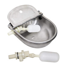 304 Stainless Steel Automatic Livestock Water Bowl with Dual Float Valves for Horse Cattle Sheep Dogs Chickens