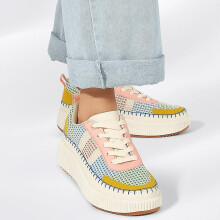 Lightweight Comfortable Platform Sneakers for Women Size 7.5, Casual LaceUp Chunky Wedge NonSlip Multicolour Walking Shoes