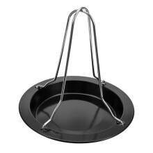 Ergonomic Chicken Roaster Stand with Drip Catch Plate, Even Roasting Vertical Turkey Rack